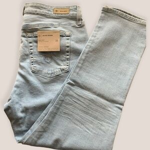 NWT Aged Denim Mari Crop High Rise Slim Straight Size 33